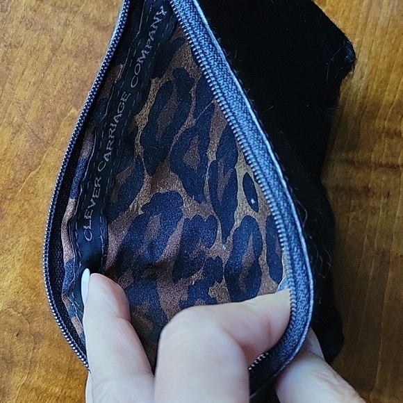 BLACK CALF HAIR HAIRON POUCH - Picture 6 of 6